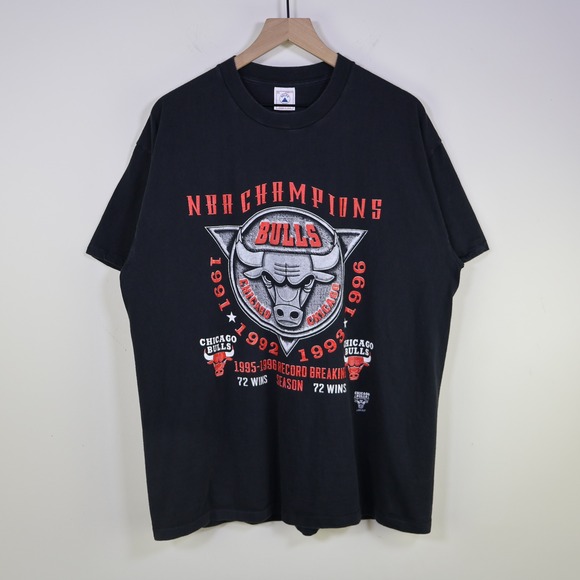Delta Other - Vintage 1996 Chicago Bulls NBA Champions T-Shirt XL 90s Streetwear‎ Black